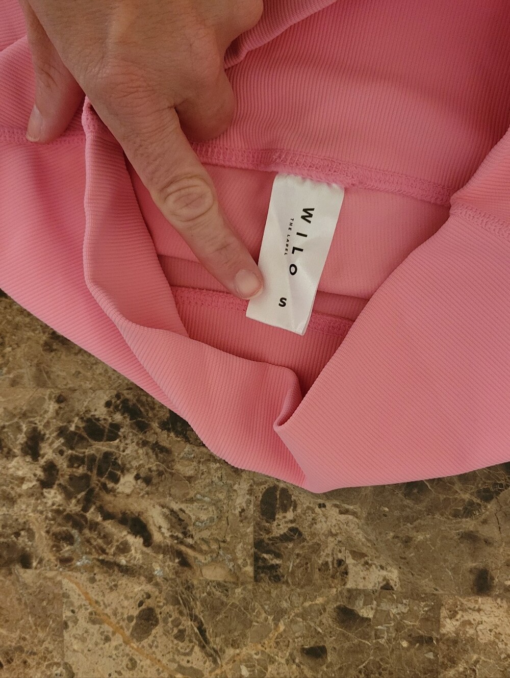 Wilo Blush Pink One-Shoulder Sports Bra and High-Waist Legging Set - Picture 4 of 9